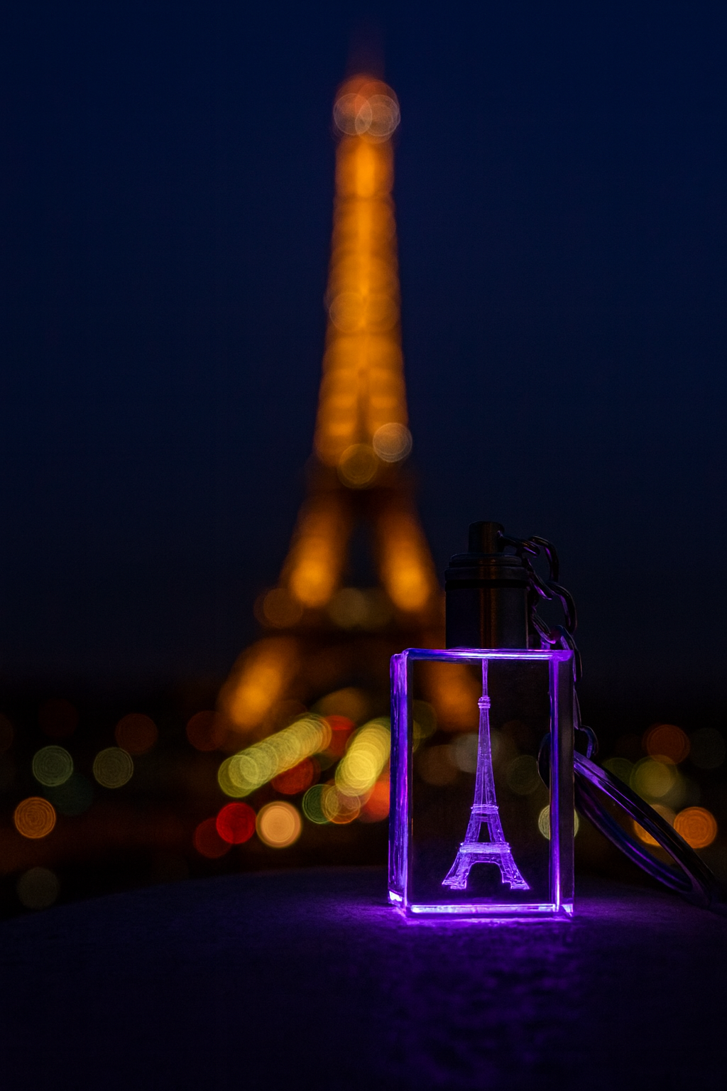 SILI™ 3D Crystal Eiffel Tower Keychain — Light Up Your Paris Memories