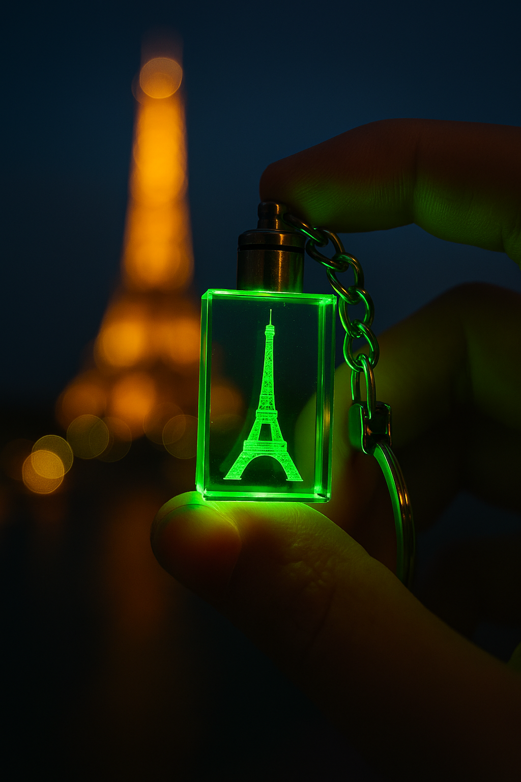 SILI™ 3D Crystal Eiffel Tower Keychain — Light Up Your Paris Memories